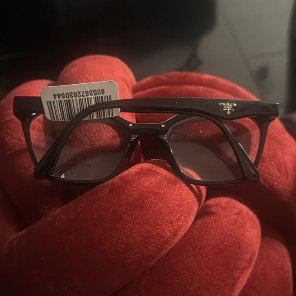 Prada blk frame with gold trim. - Picture 2 of 4